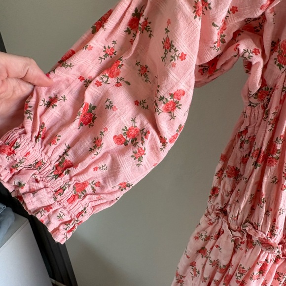 Miss Selfridge Pink Floral Midi Dress - Picture 7 of 8